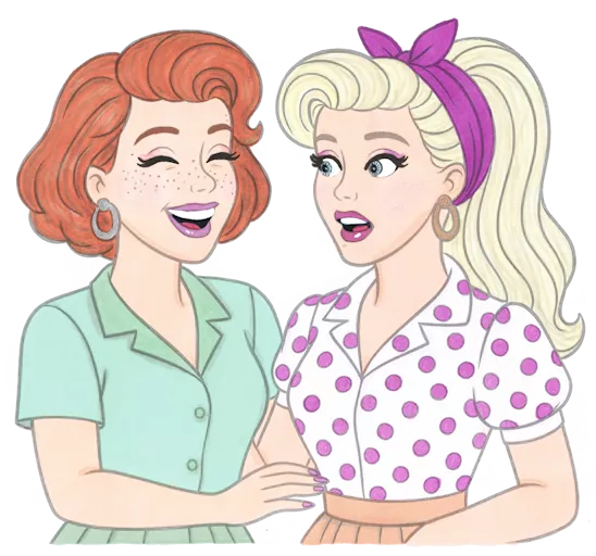 Mija Vintage Vibes 1950s Illustration